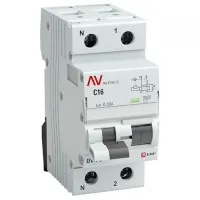 Дифавтомат EKF AVERES 1P+N 10А (C) 6кА 30мА (AC), rcbo6-1pn-10C-30-ac-av