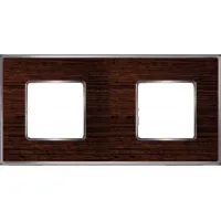 Рамка 2-ная Fede Vintage Wood, wengue-bright chrome