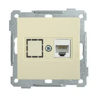 РK10-1-Б Розетка компьютерная RJ45 Cat5e BOLERO кремовый IEK