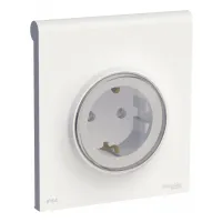 Розетка Schneider Electric ODACE, скрытый монтаж, с заземлением, белый, S52R0370W