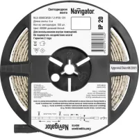 Светодиодная лента Navigator IP20 12V 7.2Вт/м 6000К NLS-5050СW30- R5 СД (5м), 71766