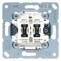 Механизм выключателя 2-клавишного Jung коллекции JUNG с подсветкой, скрытый монтаж, 505U5