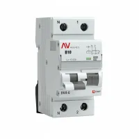 Дифавтомат EKF AVERES 1P+N 10А (B) 6 кА, 30 мА ( A ), rcbo6-1pn-10B-30-a-av