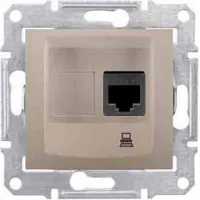 Розетка компьютерная RJ45 Cat.5 Schneider Electric SEDNA, титан, SDN4300168