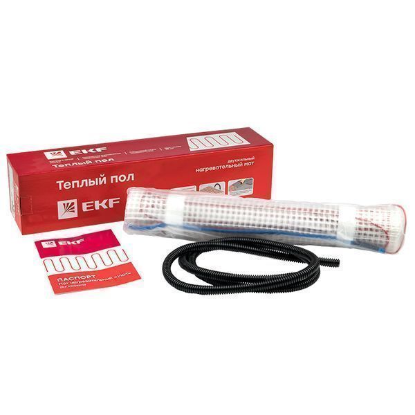 Мат нагревательный двухжильный "Уют" 0,5 кв. м. 75 Вт EKF