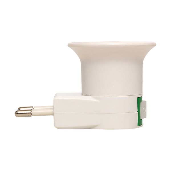 Переходник вилка-Е27 с выкл. бел. EKF PROxima