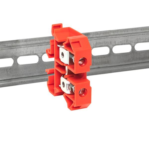 Клемма проходная винтовая JXB 10 мм2 красная EKF