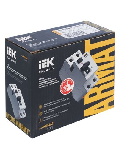 УЗО  2П  40А  30мА тип А ВДТ R10N АRMАT IEK АR-R10N-2-040А030