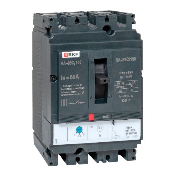 Выключатель автоматический ВА-99C 100/50А 3P 35кА EKF