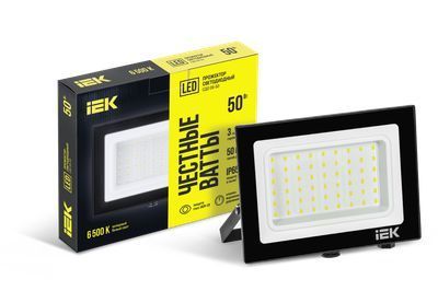 IEK  50Вт  6500К  4500Лм  IP65  207х187х32  черный  / СДО 06-50