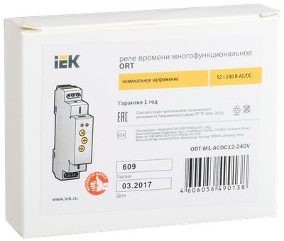 Реле врем. ORT многофункц. 1 конт. 12-240 В AC/DC IEK