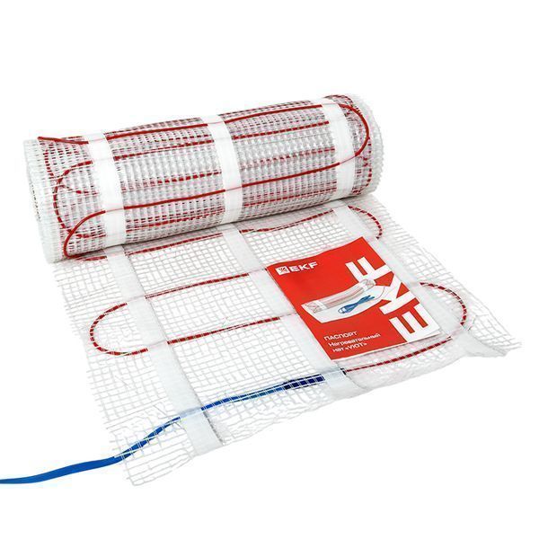 Теплый пол (мат нагревательный) "Уют" 10 кв.м. 1500 Вт EKF