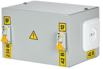 Ящик с понижающим трансформатором ЯТП-0,25 230/42-2 36 УХЛ4 IP30 IEK