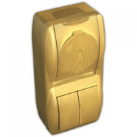 Lezard  Nata Ольха Блок вертик. Выкл. и роз. с/з, с крышк. 710-0700-173