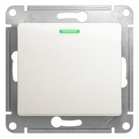 SCH Glossa Перламутр Выкл. 1-кл. с подсвет. сх.1а, 10АХ, мех-м IP20 СП GSL000613