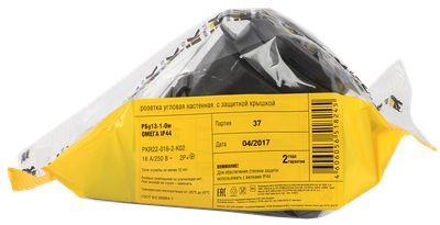 Колодка Каучук IP44 1гн. с з/к IEK с заглушкой угловая настенная РБу13-1-0м  нар. установки Омега PK