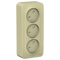 SCH  BLANCA  Беж. Роз. 3-ая без з/к со шт. изол. пл.,16А, 250В,  ОП BLNRA001317