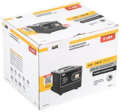 Стабилизатор напряжения переносной HUB 5кВА IEK