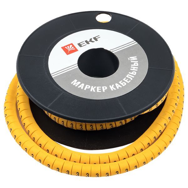Маркер кабельный 4,0 мм2 "3" (500 шт.) (ЕС-2) EKF PROxima