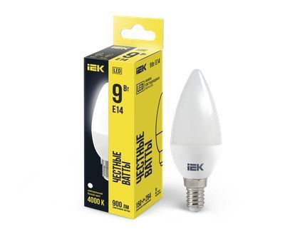 IEK ECO C35 свеча 9Вт 230В 4000К E14 
