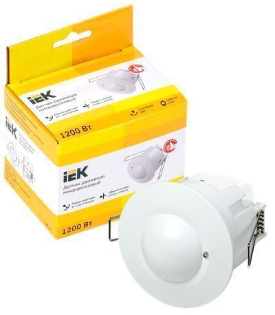 IEK Датчик движения ДД-МВ 301 белый 1200Вт  360 гр. 8М. IP20