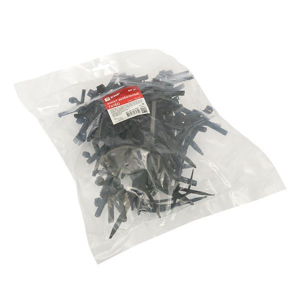 Хомут дюбельный черный (7x150) (50шт.) EKF PROxima