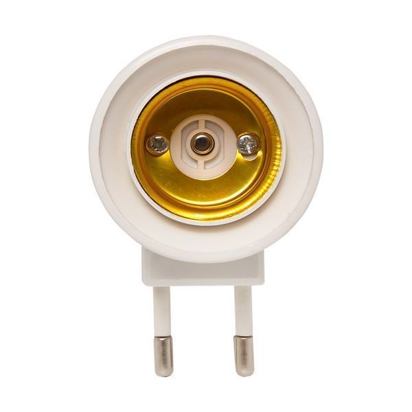 Переходник вилка-Е27 с выкл. бел. EKF PROxima