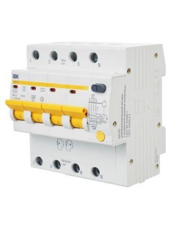 Диф. автомат  4П  32А 100мА тип АС 4500кА ИЭКселективный АД14S 4P C