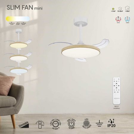 Люстра-вентилятор Mantra SLIM FAN mini 9009