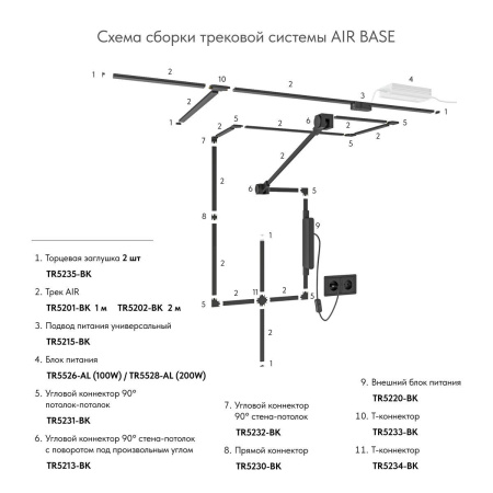 Заглушка DENKIRS AIR BASE TR5235-BK