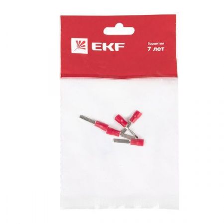 Наконечник штыревой плоский изолированный НШПИ 0.25-1.5 (уп 5шт) EKF PROxima