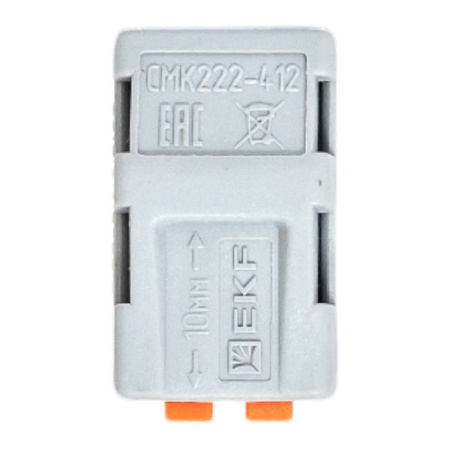 EKF СМК 222-412 Клемма строительно-монтажная рычаг, 2отв.  (0,08-2,5мм2) plc-smk-412 (кратно 100)