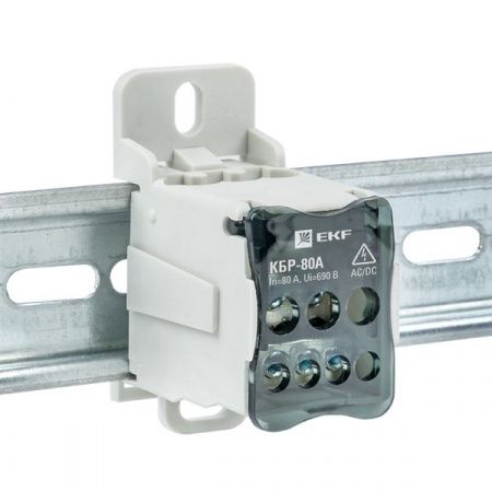 Блок распределительный КБР на DIN-рейку и монтажную панель 80A EKF PROxima