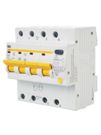 Диф. автомат  4П  63А 300мА АД14S 4Р  IEK