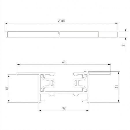 Шинопровод однофазные встраиваемый Elektrostandard Track Rail WH Recessed 85083/00 a057097