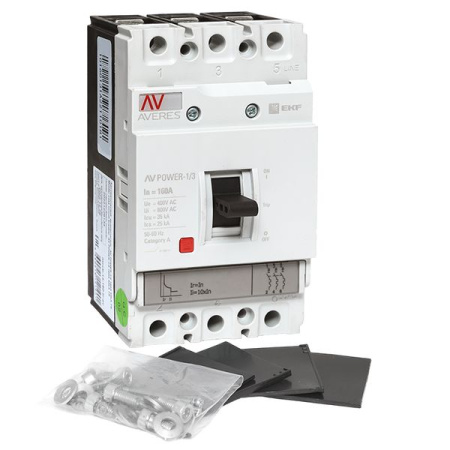 Выключатель автоматический в литом корпусе AV-POWER-1/3 160А 35кА TR EKF