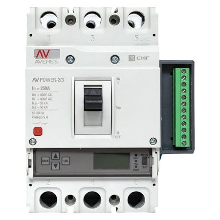 Выключатель автоматический в литом корпусе AV-POWER-2/3 250А 50кА ETU6.2 EKF