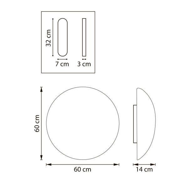 Светильник настенно-потолочный 15W 1200Lm 3000K, белый Genova Lightstar 610666