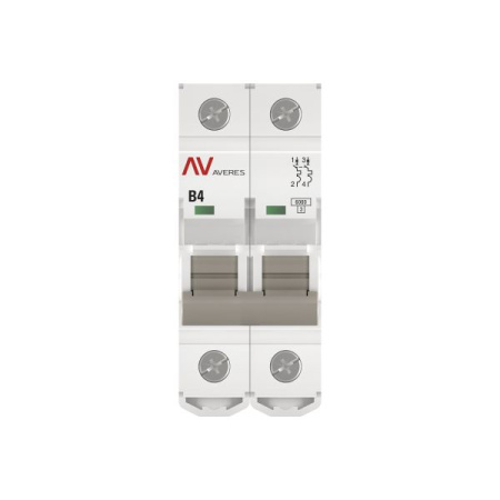 Выключатель автоматический AV-6 2P 4A (B) 6kA EKF AVERES
